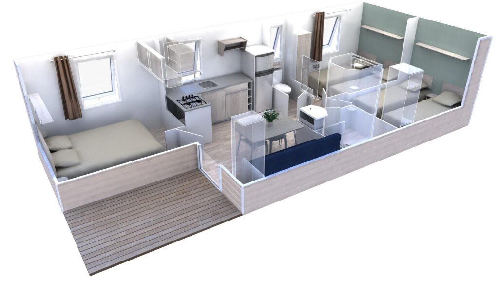 Mohilheim Evolution 3 Zimmer, Klimaanlage, Fernsehen