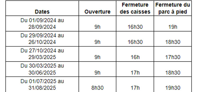 reserve sigean horaires